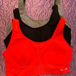 Kensie Sport Bras, Set of 3, Size 3X